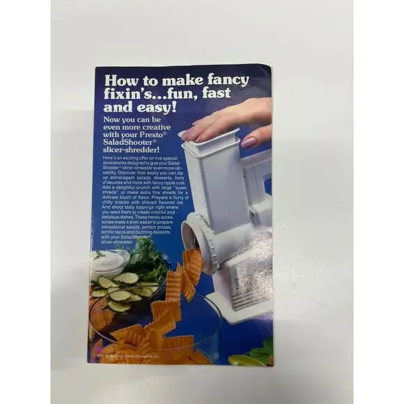 Presto Salad Shooter 02910 Electric Slicer/Shredder 1989 New Open Box - Picture 12 of 12